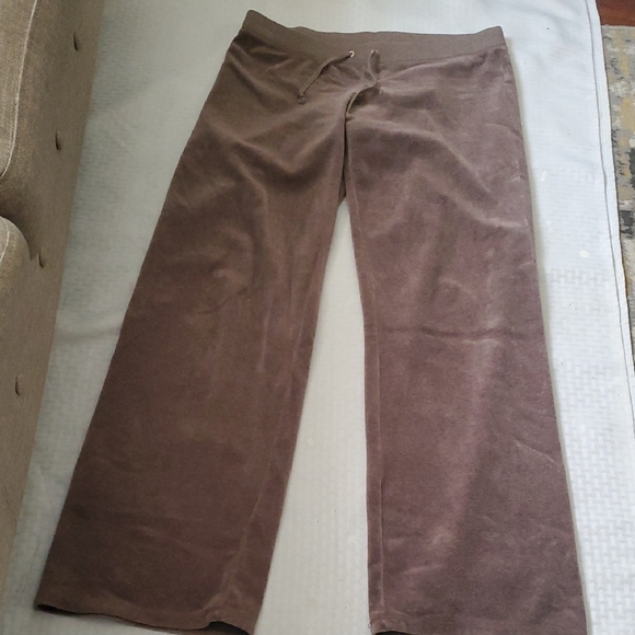 Juicy Couture Dusty Pink Brown  Zip-Up Hoodie Set SIZE L - Picture 7 of 14